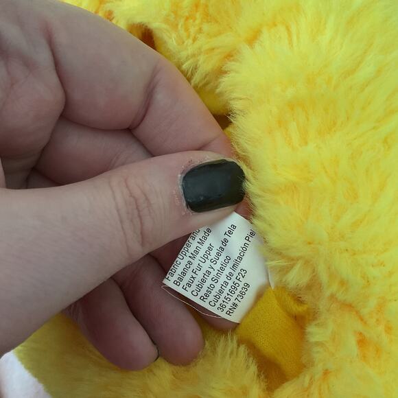 George Men's Faux Fur Novelty Slippers Duck Feet Size L/XL 72326 - Picture 8 of 10